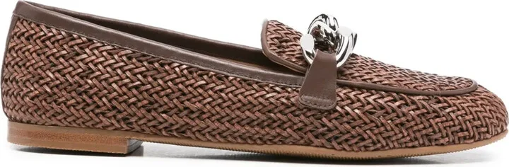 Woven Chain Loafers