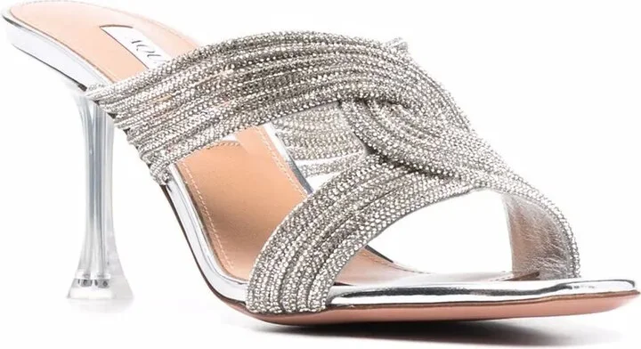 Woven-Detail High-Heel Sandals - Image 2
