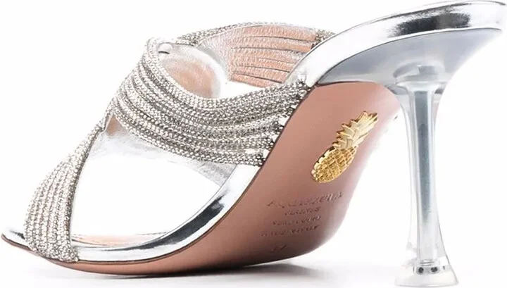 Woven-Detail High-Heel Sandals - Image 3