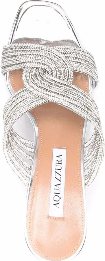 Woven-Detail High-Heel Sandals - Image 4