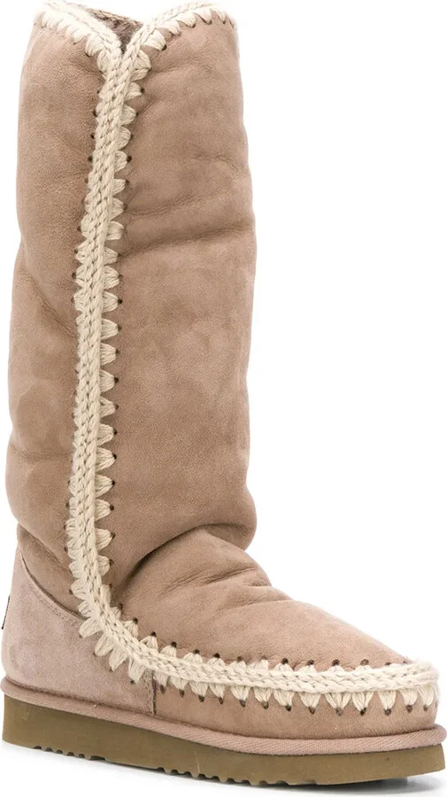 Woven Detail Padded Boots - Image 2