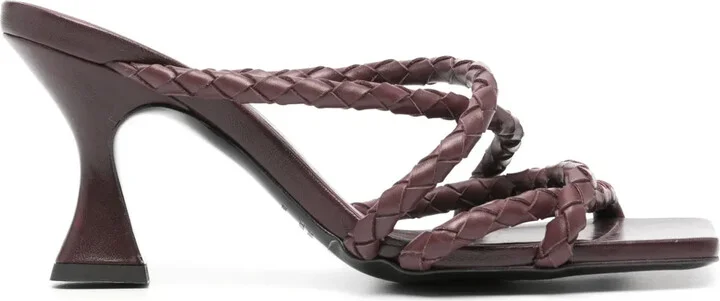 Woven Elegance leather sandals