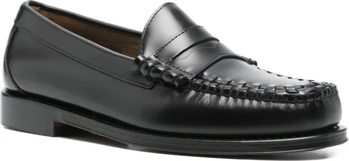 Woven-Front Leather Loafers - Image 2