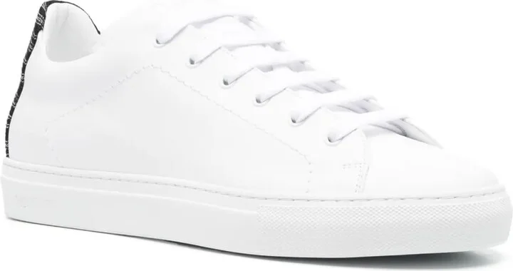 Woven-Heel Counter Leather Sneakers - Image 2