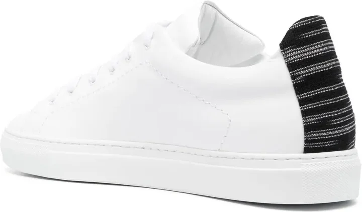 Woven-Heel Counter Leather Sneakers - Image 3