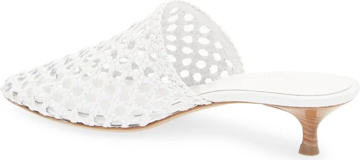 Woven Kitten Heel Mule - Image 2