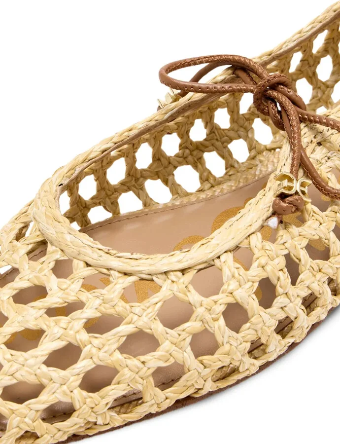Woven Lace-Up Flats - Image 3