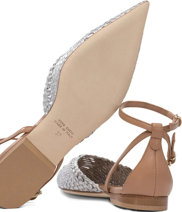 Woven Leather Ankle-Strap Pumps - Image 4