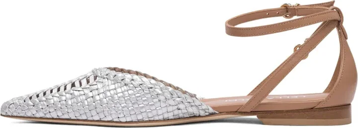 Woven Leather Ankle-Strap Pumps - Image 5