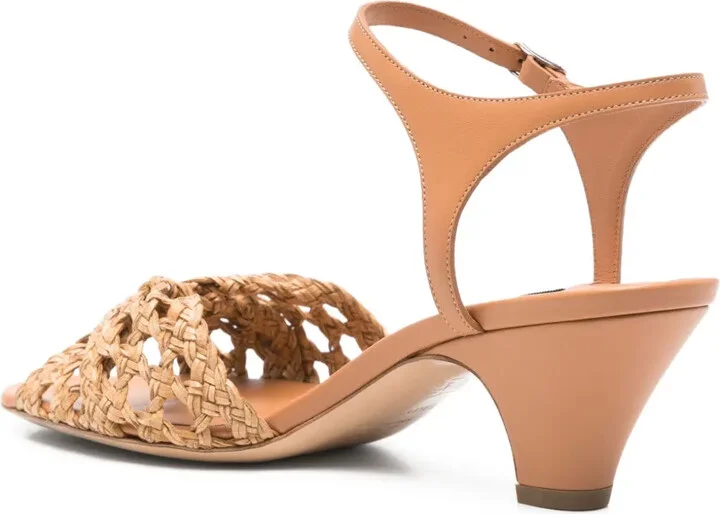 Woven Leather Ankle-Strap Sandals - Image 3