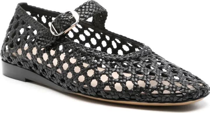 Woven-Leather Ballerina Shoes - Image 2