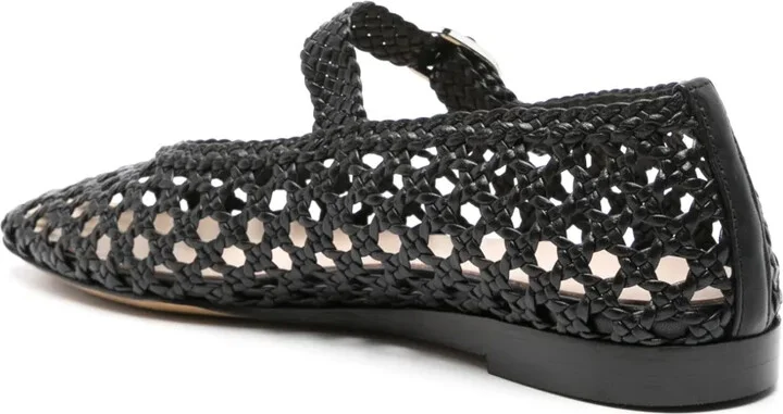 Woven-Leather Ballerina Shoes - Image 3