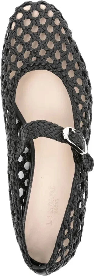 Woven-Leather Ballerina Shoes - Image 4
