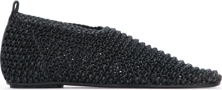 Woven Leather Ballerinas