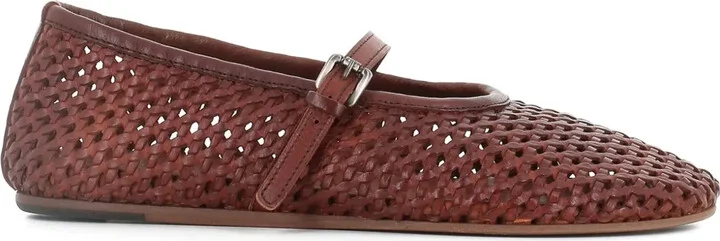 Woven Leather Ballet Flats
