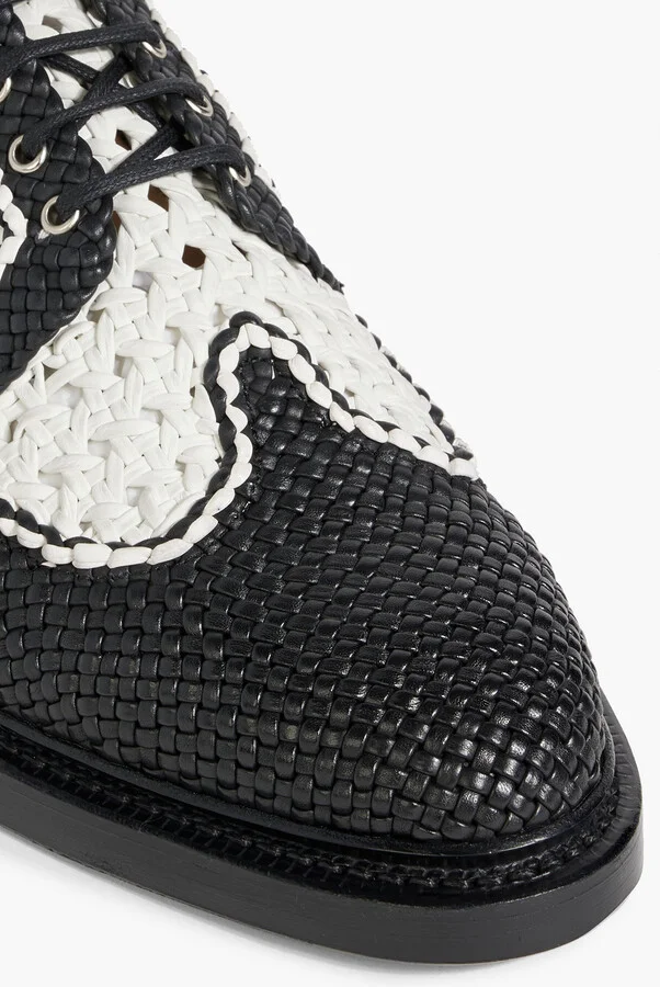 Woven leather brogues - Image 4