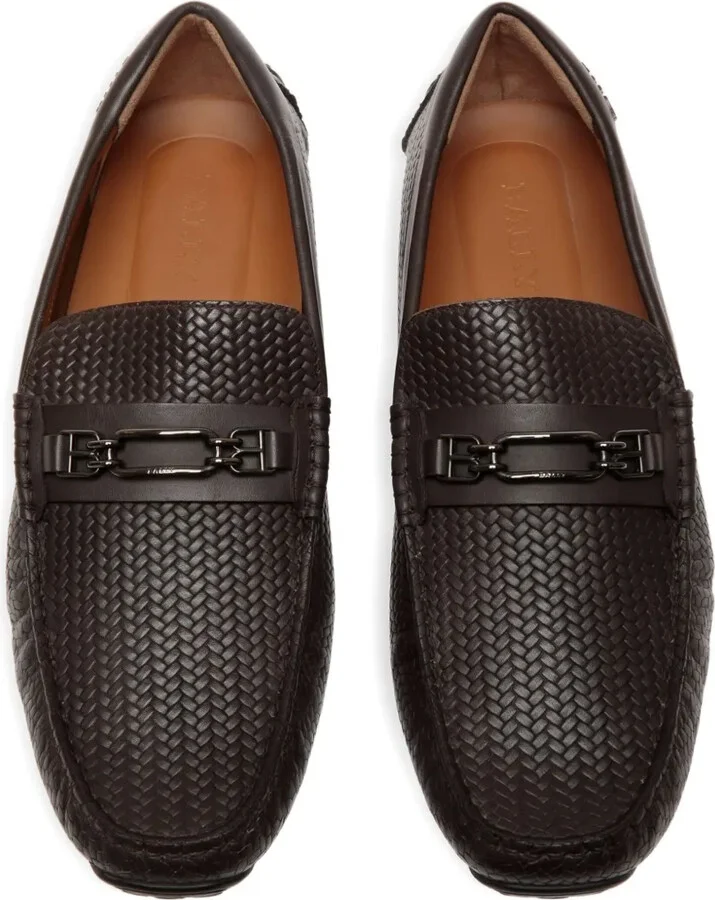Woven Leather Chain Loafers - Image 3