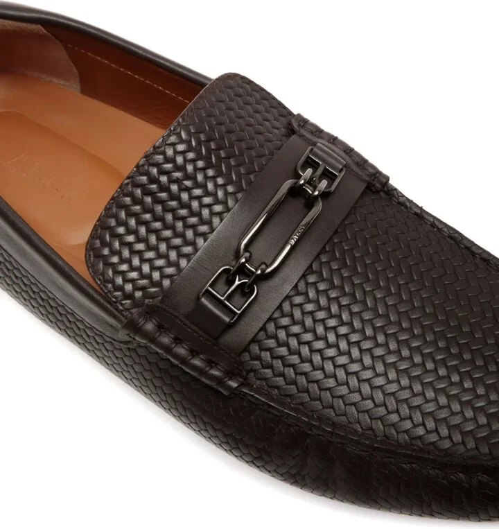 Woven Leather Chain Loafers - Image 5
