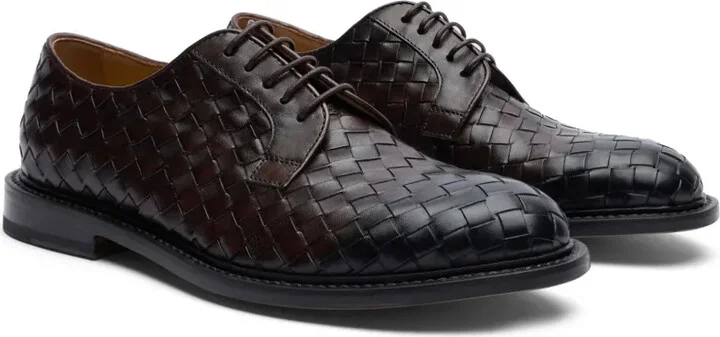 Woven Leather Derby Shoes - Image 2