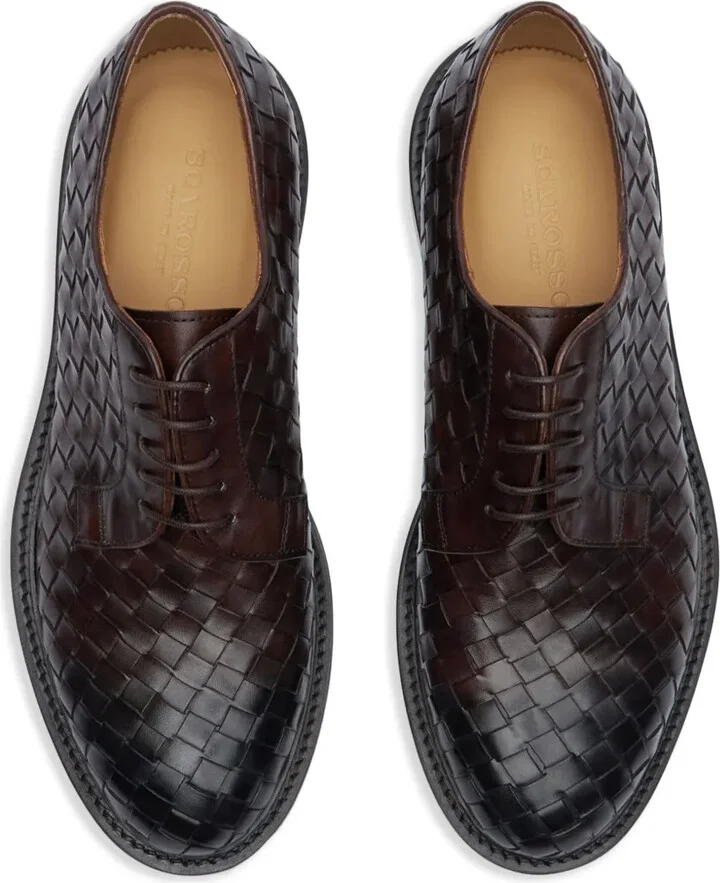 Woven Leather Derby Shoes - Image 3
