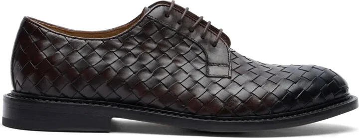 Woven Leather Derby Shoes