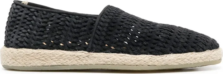 Woven Leather Espadrilles