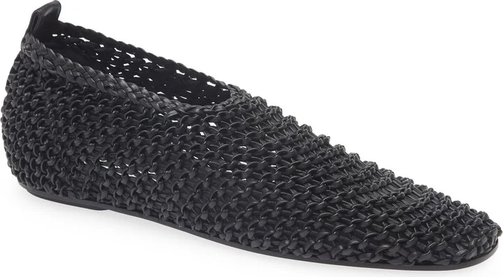Woven Leather Flat