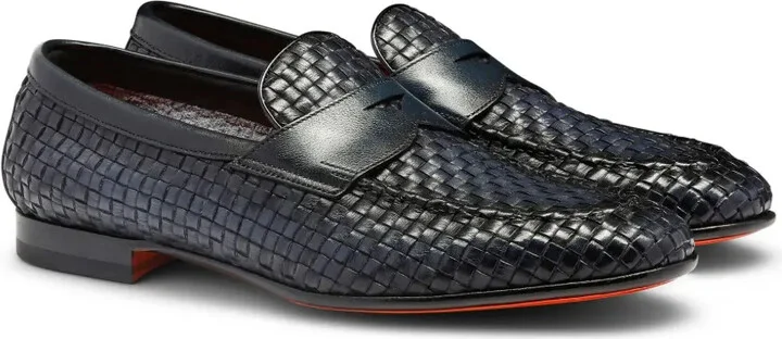 Woven Leather Loafers - Image 2