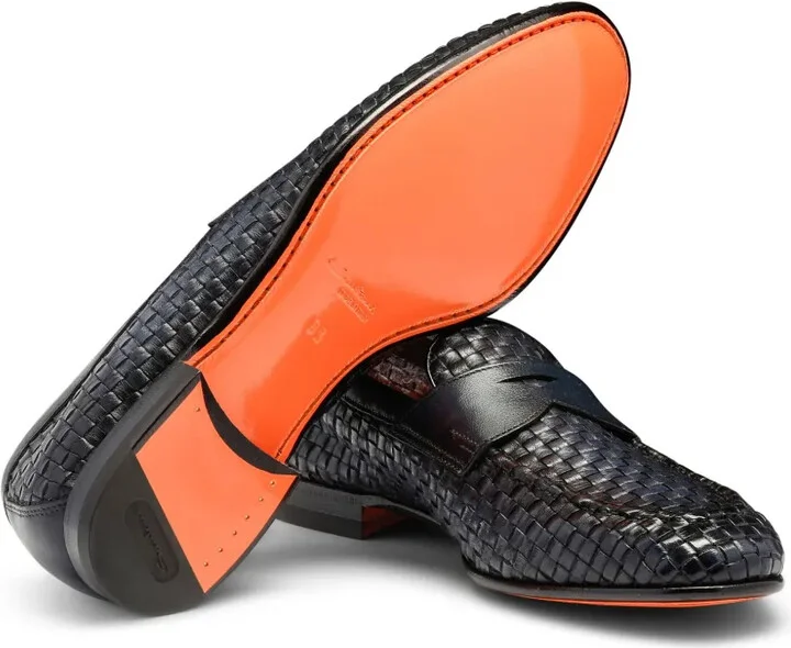 Woven Leather Loafers - Image 4