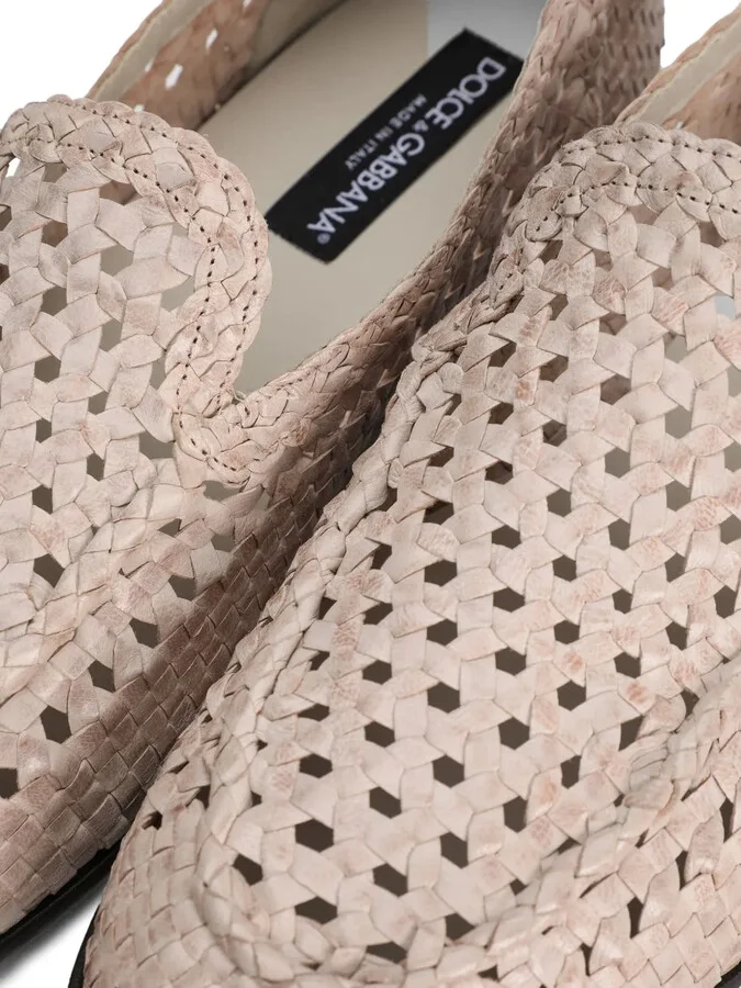 Woven Leather Loafers - Image 4
