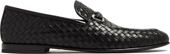 Woven Leather Loafers