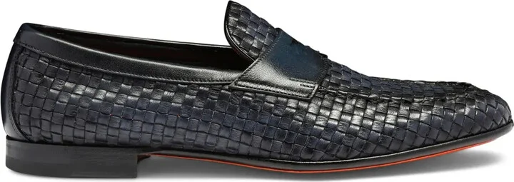 Woven Leather Loafers