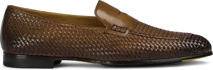 Woven Leather Loafers