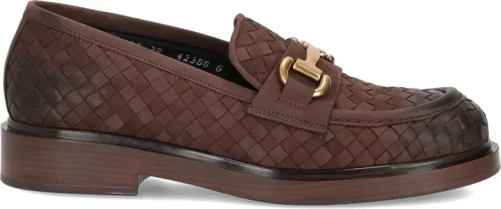 Woven-Leather Loafers