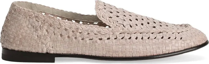 Woven Leather Loafers