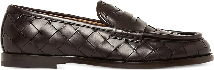 Woven-Leather Loafers