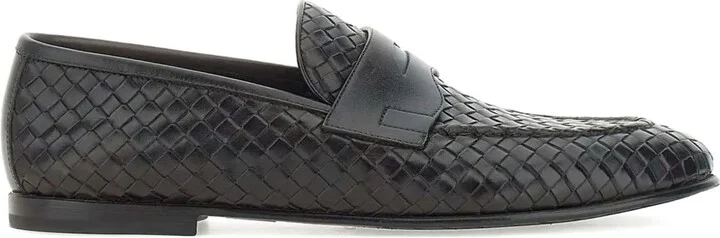 Woven Leather Loafers