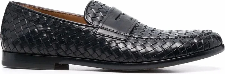 Woven Leather Loafers