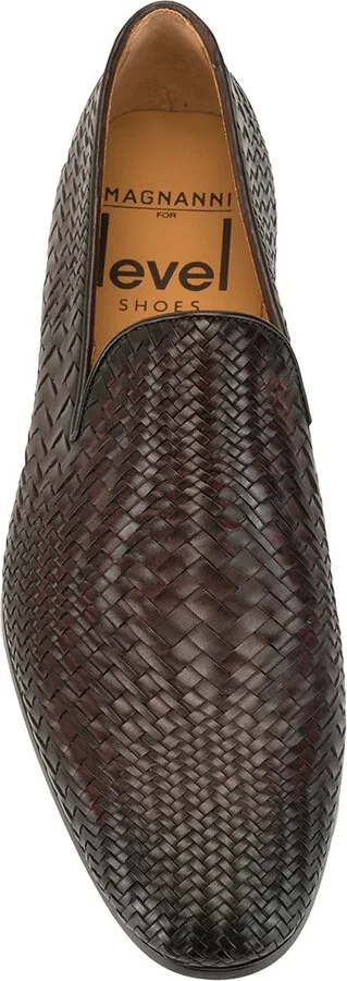 Woven Leather Low Heel Loafers - Image 4