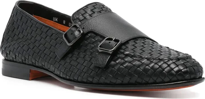 Woven-Leather Monk Shoes - Image 2