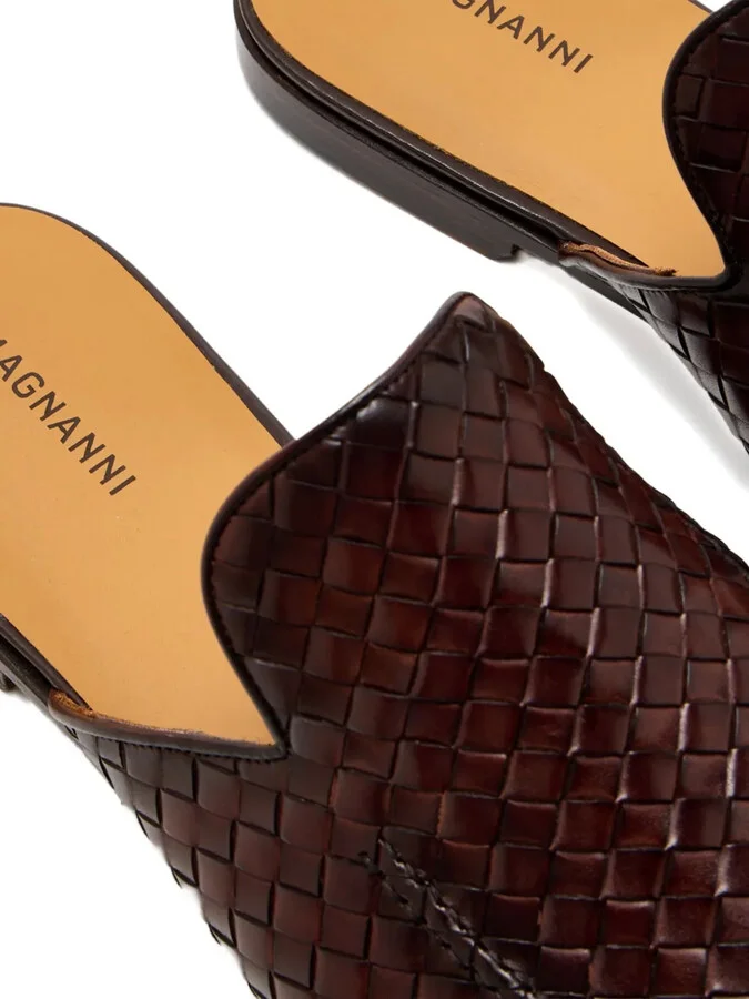 Woven Leather Mules - Image 3