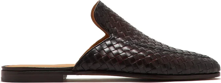 Woven Leather Mules