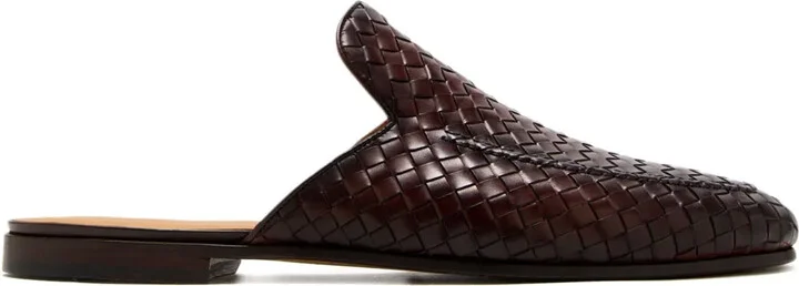 Woven Leather Mules