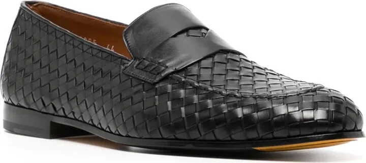 Woven Leather Penny Loafers - Image 2
