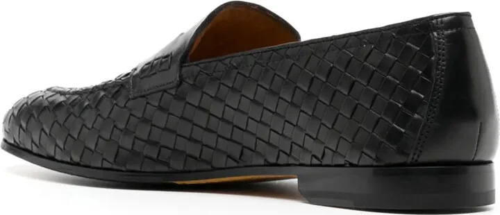 Woven Leather Penny Loafers - Image 3