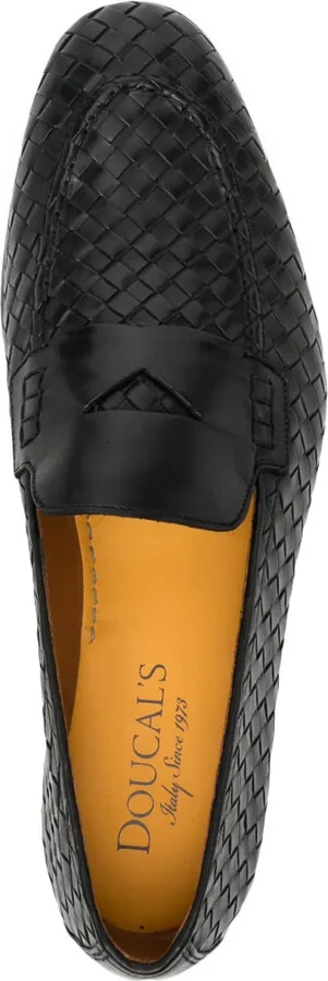 Woven Leather Penny Loafers - Image 4
