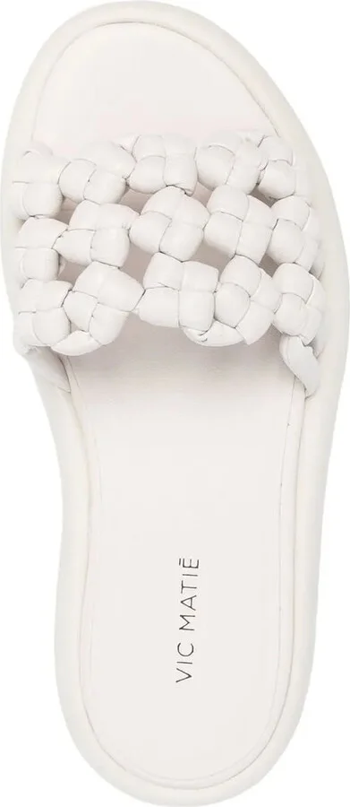 Woven Leather Platform Slides - Image 4