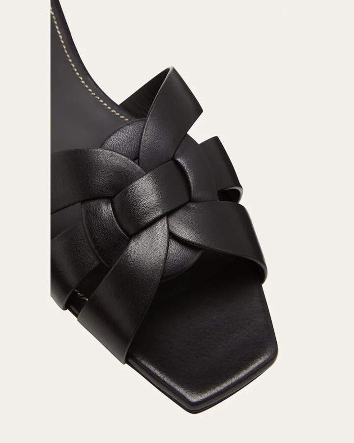 Woven Leather Sandal Slide - Image 3