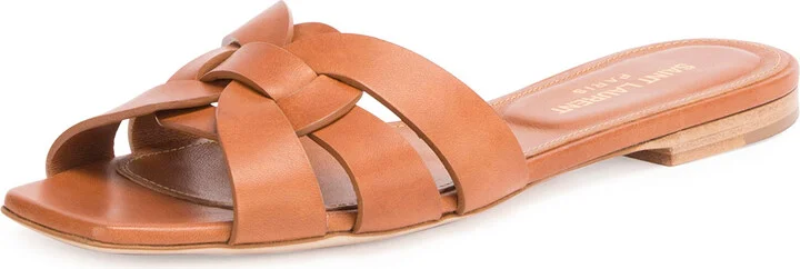 Woven Leather Sandal Slide - Image 6