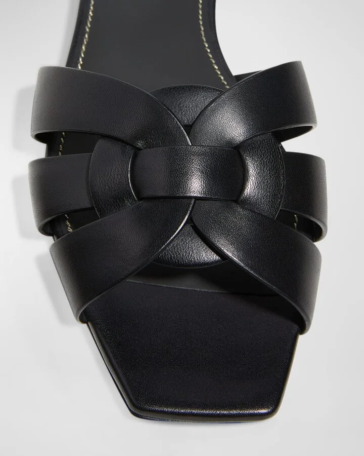 Woven Leather Sandal Slide - Image 9
